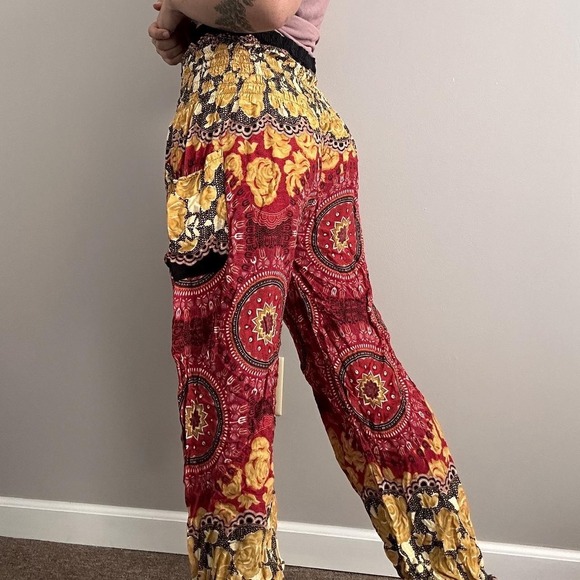 EARTHBOUND Other - Earthbound Trading Company Harem Boho Pants Womens Small Colorful Hippie Baggy